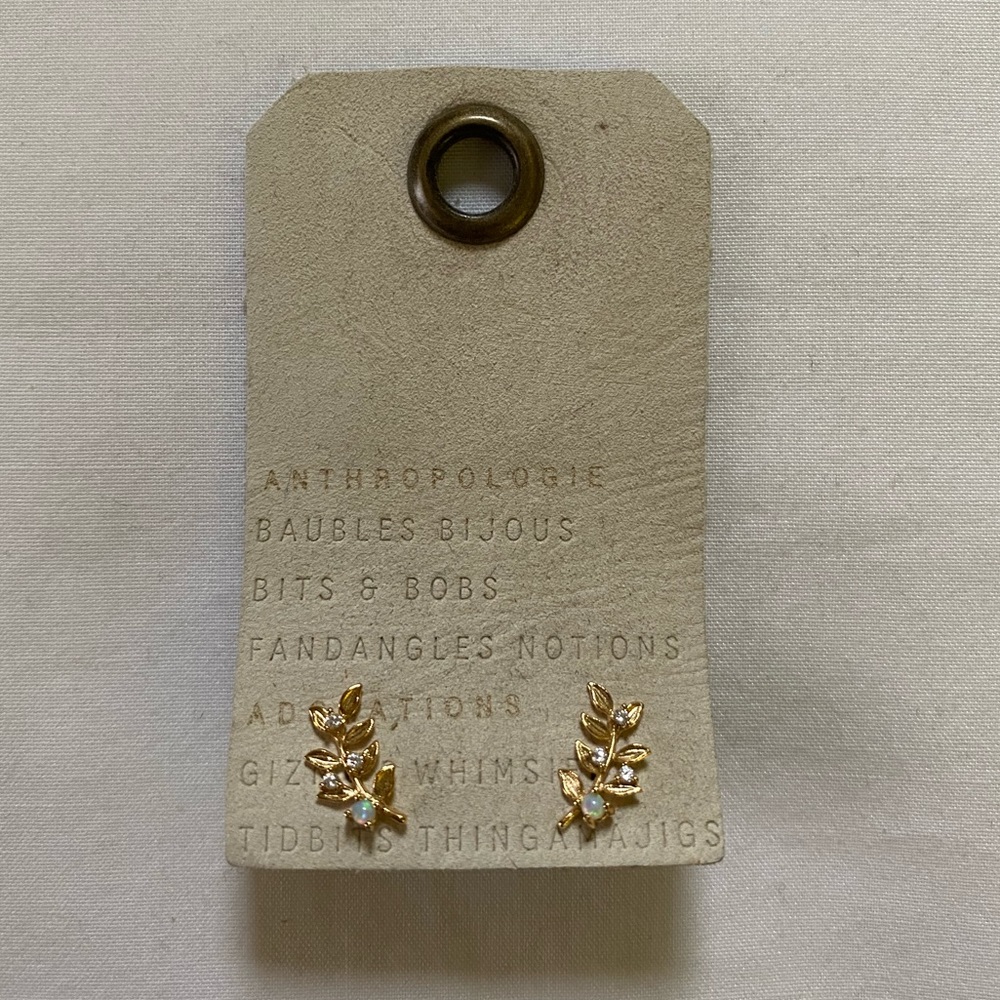 Brand New Gold Flower Anthropologie Earrings
